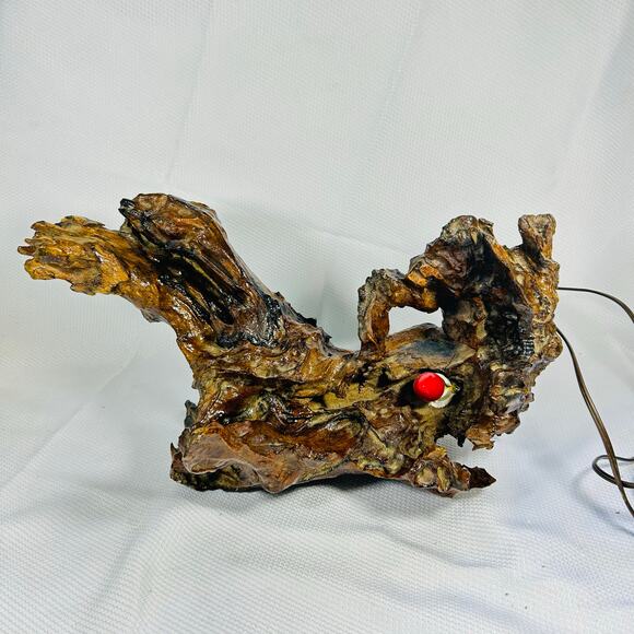 Vintage Driftwood Art from Lake Minnetonka sculpture lamp